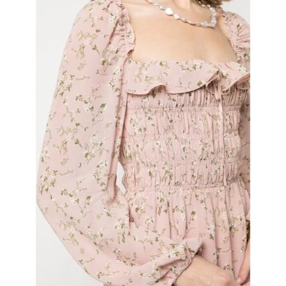 💕REFORMATION💕 Morris Dress Y2K ~ Melody Ditsy Floral Print 6 NWOT - Picture 9 of 16